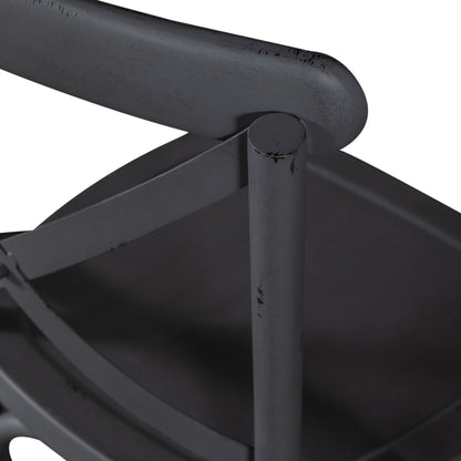 Vintage Series - X Back Counter Chair - Gray