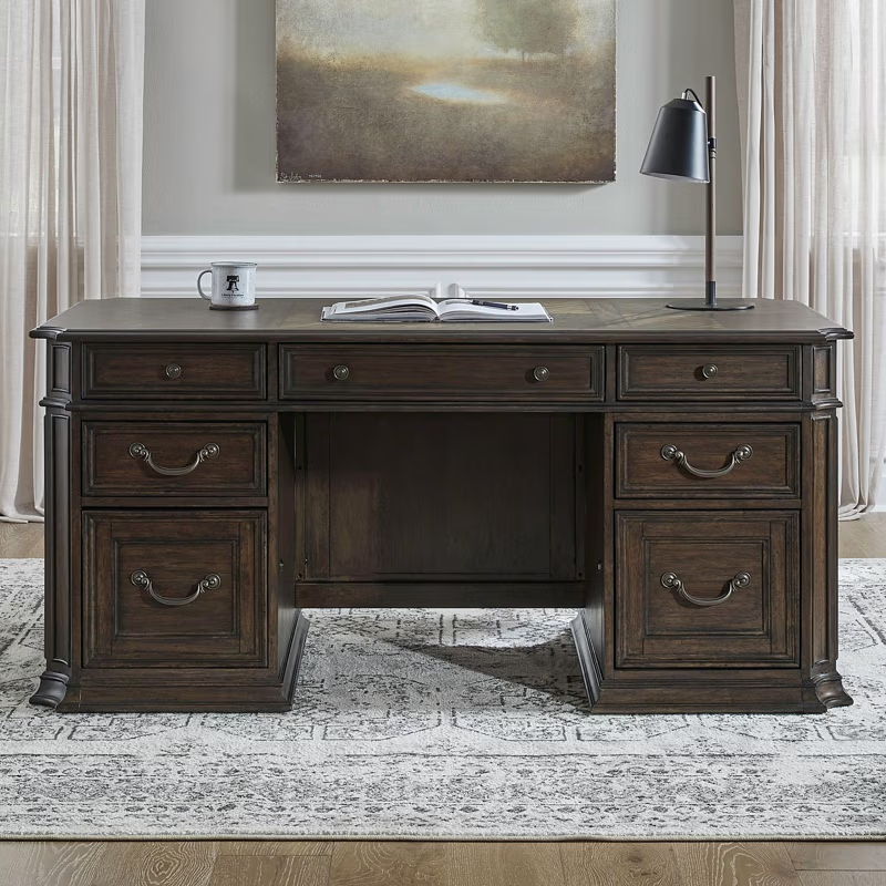 Provence Park - Jr Executive Desk - Chateau Brown