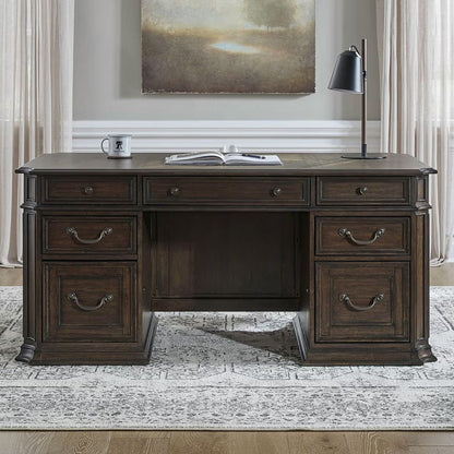 Provence Park - Jr Executive Desk - Chateau Brown
