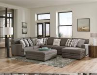 Crawford - Fabric Armless Sofa - Dark Gray