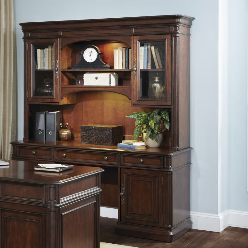 Brayton Manor - 2 Piece Jr Executive Credenza - Dark Brown
