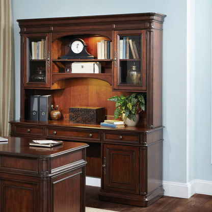 Brayton Manor - 2 Piece Jr Executive Credenza - Dark Brown