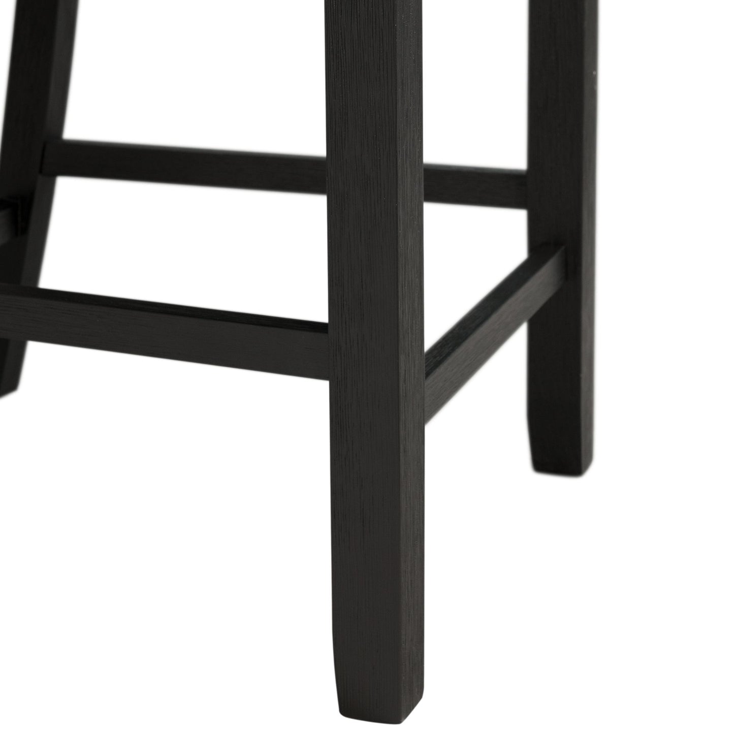 Martin - Counter Side Chair With Gray Fabric (Set of 2) - Black Finish