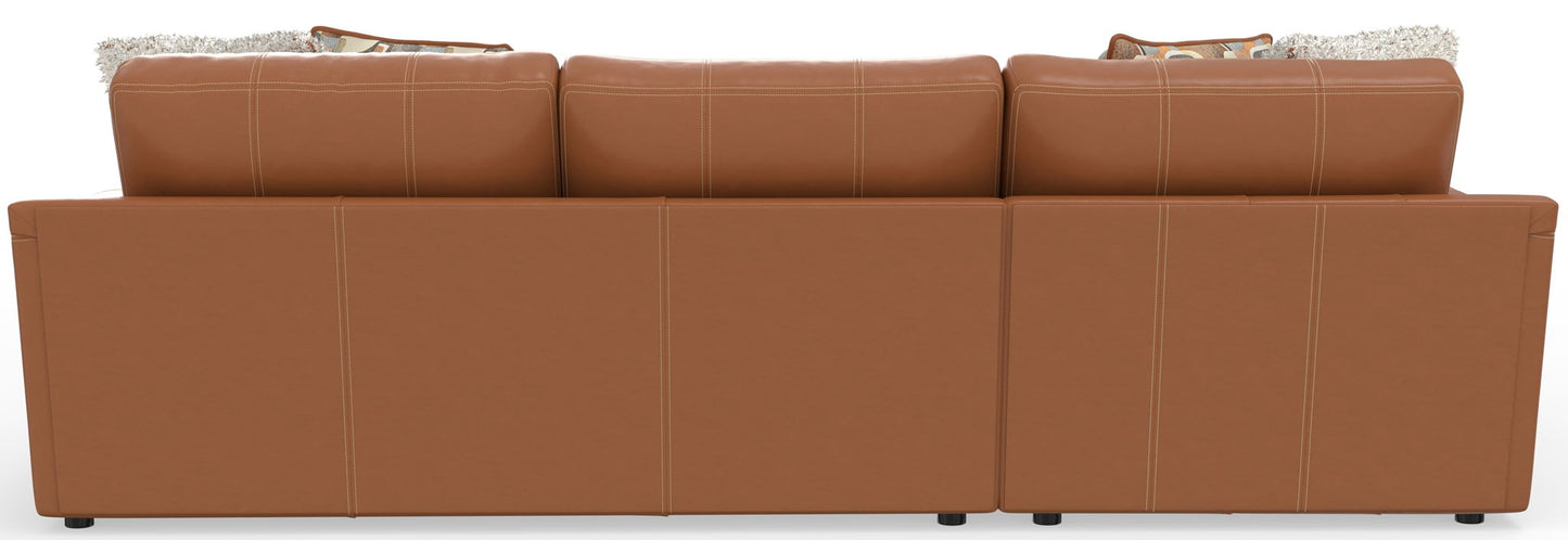 Minori - Italian Leather Sofa / Chaise And Cocktail Ottoman