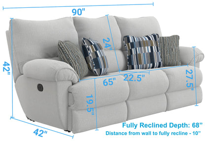 Lenny - Power Lay Flat Reclining Sofa