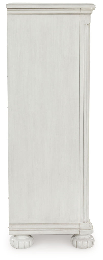 Montelaine - Five Drawer Chest - Antique White