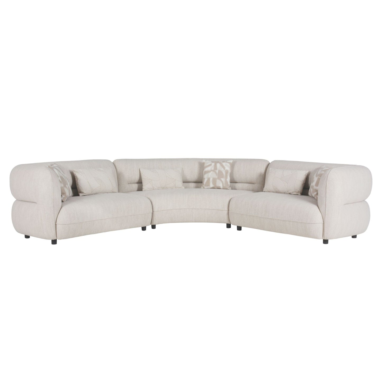 Four Seasons - Sectional Set With 6 Pillows - Camel