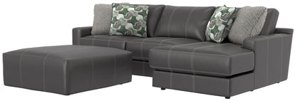Minori - Italian Leather Sofa / Chaise And Cocktail Ottoman