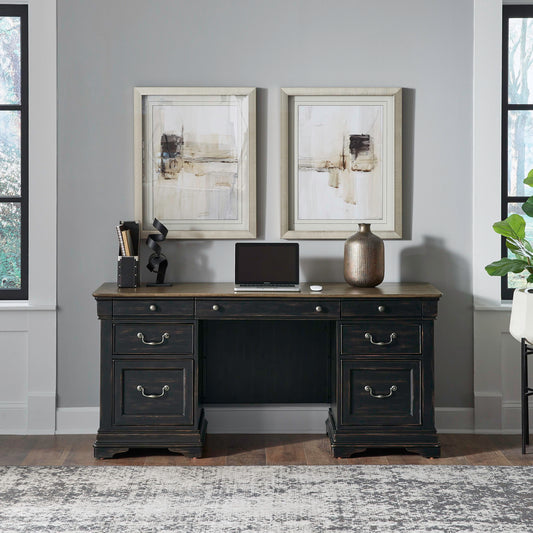 Meritage - Jr Executive Credenza Top - Aged Charcoal