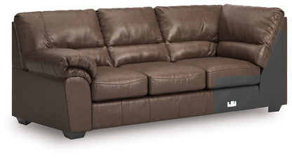 WillowBend - LAF Sofa With Corner Wedge - Umber