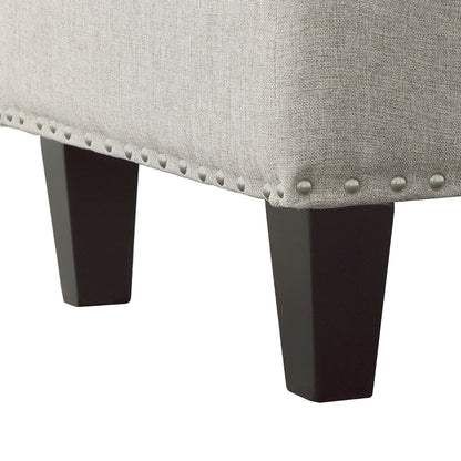 Erica - 497 Ottoman With Chrome Nail (Ista 3) - Heirloom Gray