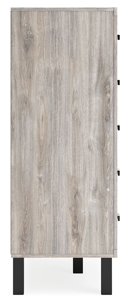 Vessalli - Five Drawer Wide Chest - Black / Gray