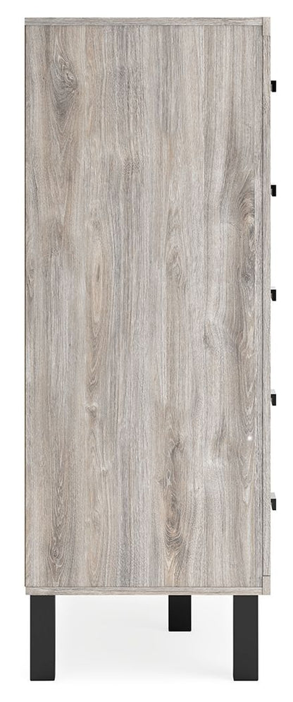 Vessalli - Five Drawer Wide Chest - Black / Gray