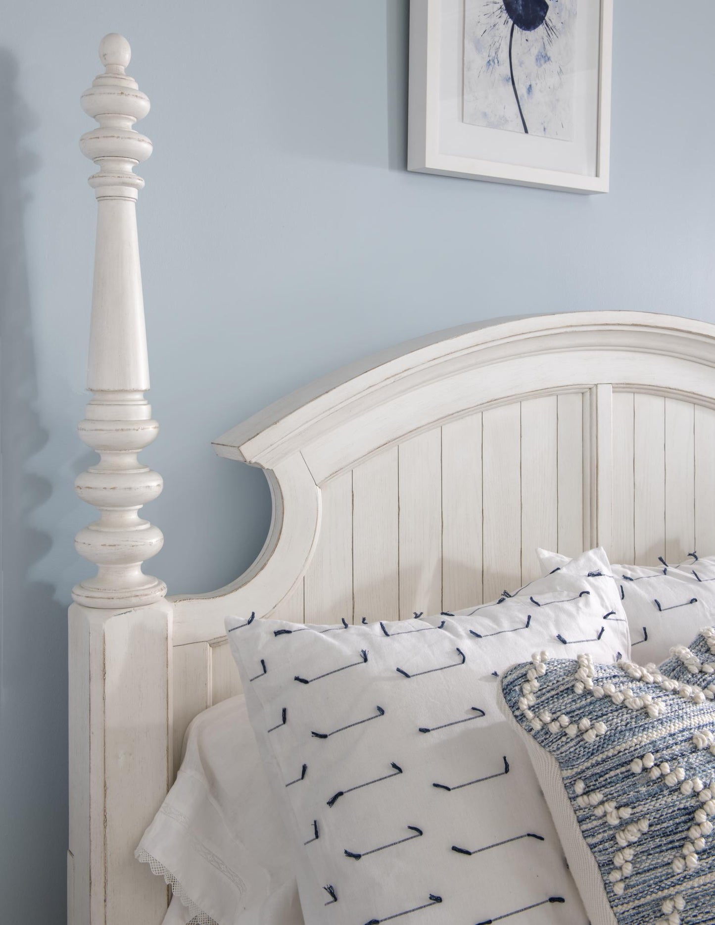 Cottage Park - Poster Panel Headboard King / California King - Aged White