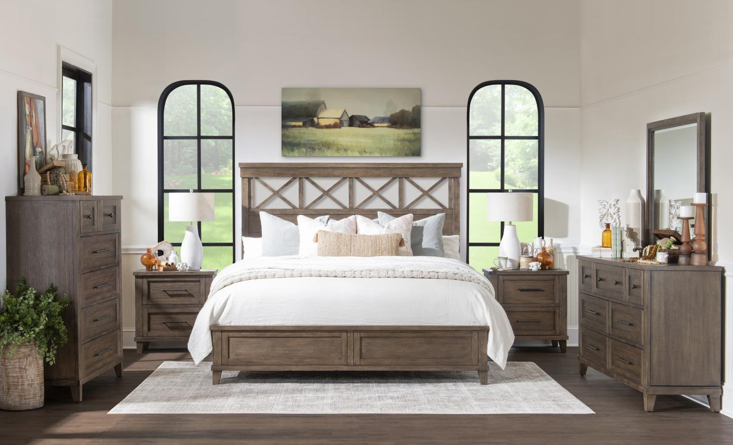 XXX's And OOO's - Queen Panel Headboard - Dark Brown