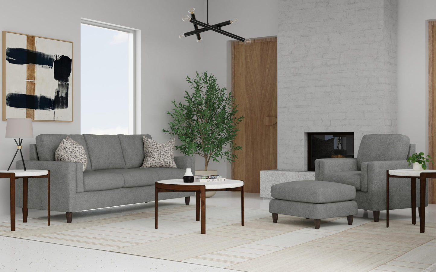 Thomas - Fabric Ottoman