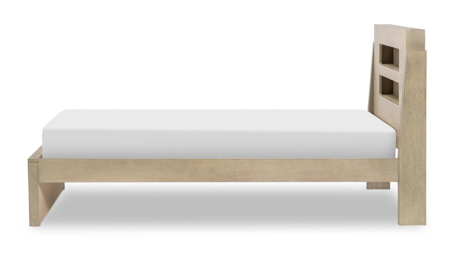 District - Panel Headboard Twin - Weathered Oak