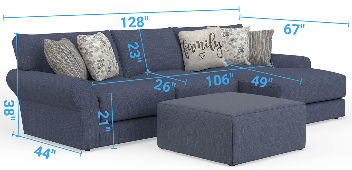 Cape May - LSF Sofa - Denim