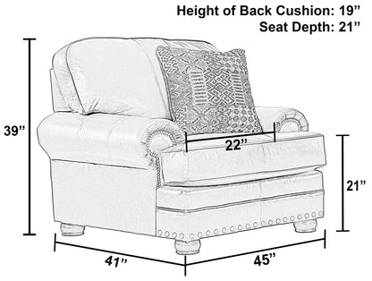 Roberto - Leather Chair - Cocoa