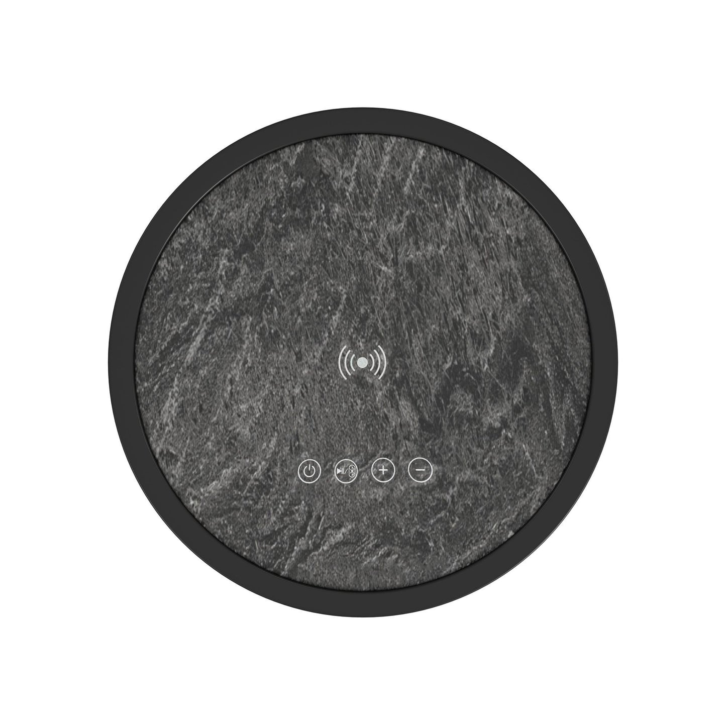 Halo - Round Smart End Table - Black