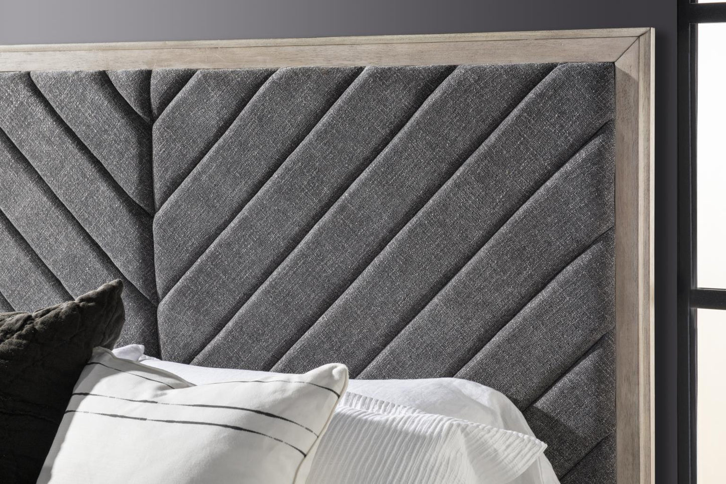Halifax - Upholstered Headboard King / California King - Flax And Java
