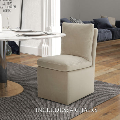 Accent Dining - Accent Dining Chair With Casters