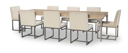 Biscayne - Complete Leg Table With One Leaf - Malabar With Alabaster Fronts