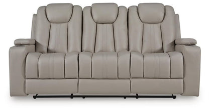 Elevate Edges - Reclining Sofa With Drop Down Table - Coin
