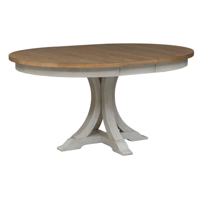 Farmhouse Reimagined - Oval Pedestal Table Base - White