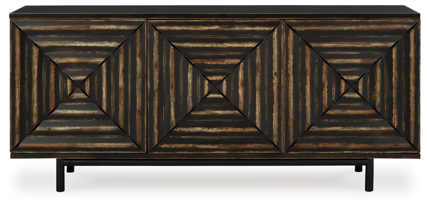 Fair Ridge - Accent Cabinet - Distressed Black