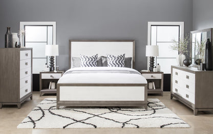 Terra Luna - Panel Headboard - King / California King - White Cloud & Nightfall