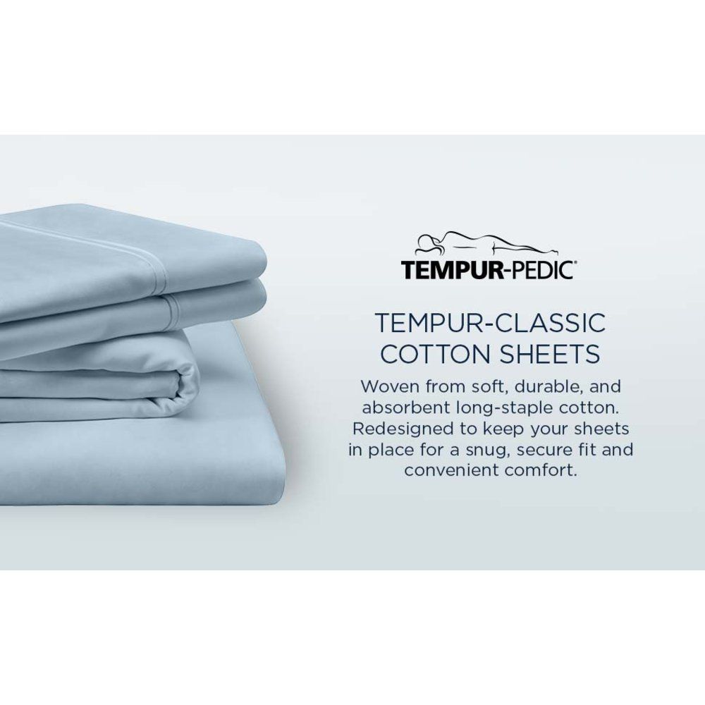 Linens - Tempur Classic Cotton Sheet Set - Sleepy Blue