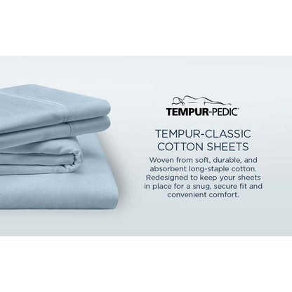 Linens - Tempur Classic Cotton Sheet Set - Sleepy Blue