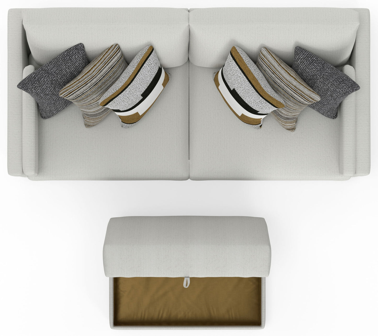 Trevor - Extra Deep Oversized Sofa With Included Storage Cocktail Ottoman