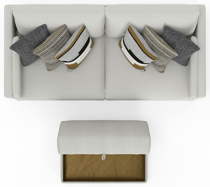 Trevor - Extra Deep Oversized Sofa With Included Storage Cocktail Ottoman