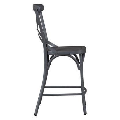 Vintage Series - X Back Counter Chair - Gray