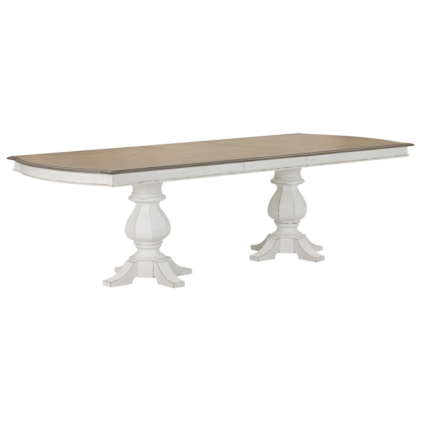 Magnolia Manor - Double Pedestal Table - Antique White