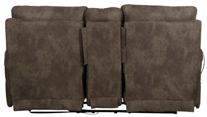 Tranquility - Power Headrest Power Lay Flat Reclining Cons Loveseat With CR3 Heat / Massage / Lumbar - Pewter