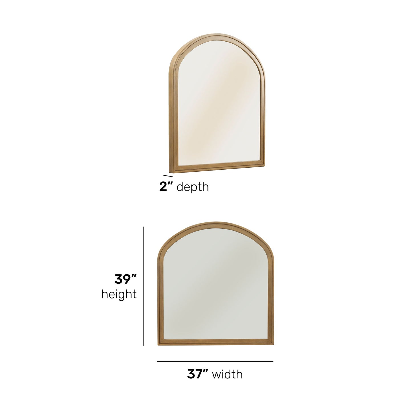 Normandy - Mirror - Light Brown