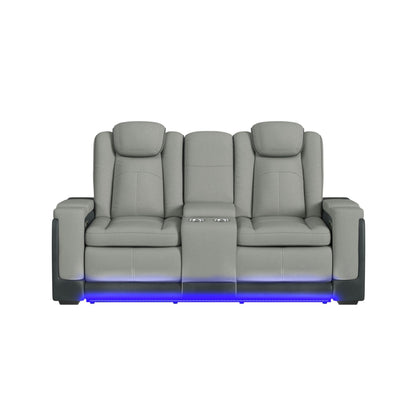 Lantana - Power Motion Loveseat With Power Headrest, LED, And Console