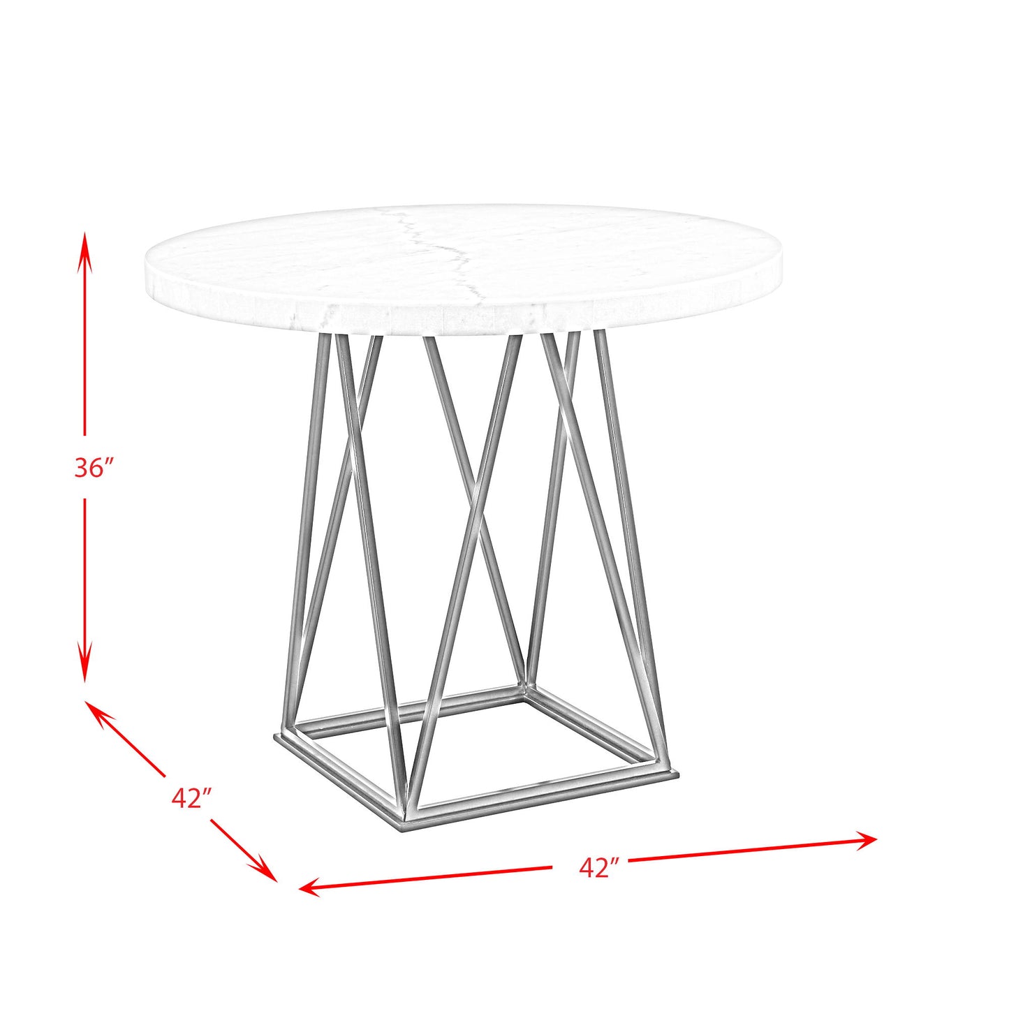 Riko - 5 Piece Counter Height Dining Set (Table & Four Chairs) - White