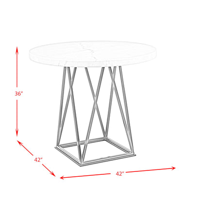 Riko - 5 Piece Counter Height Dining Set (Table & Four Chairs) - White