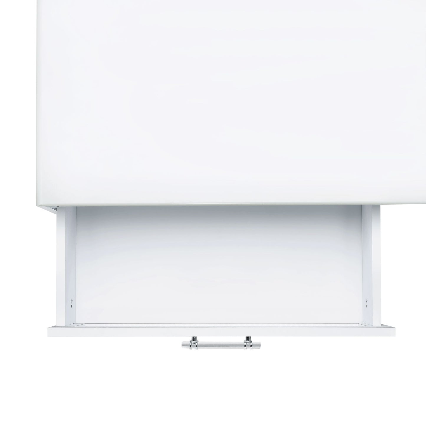 Chandra - End Table With LED And Battery Pack - Glossy White