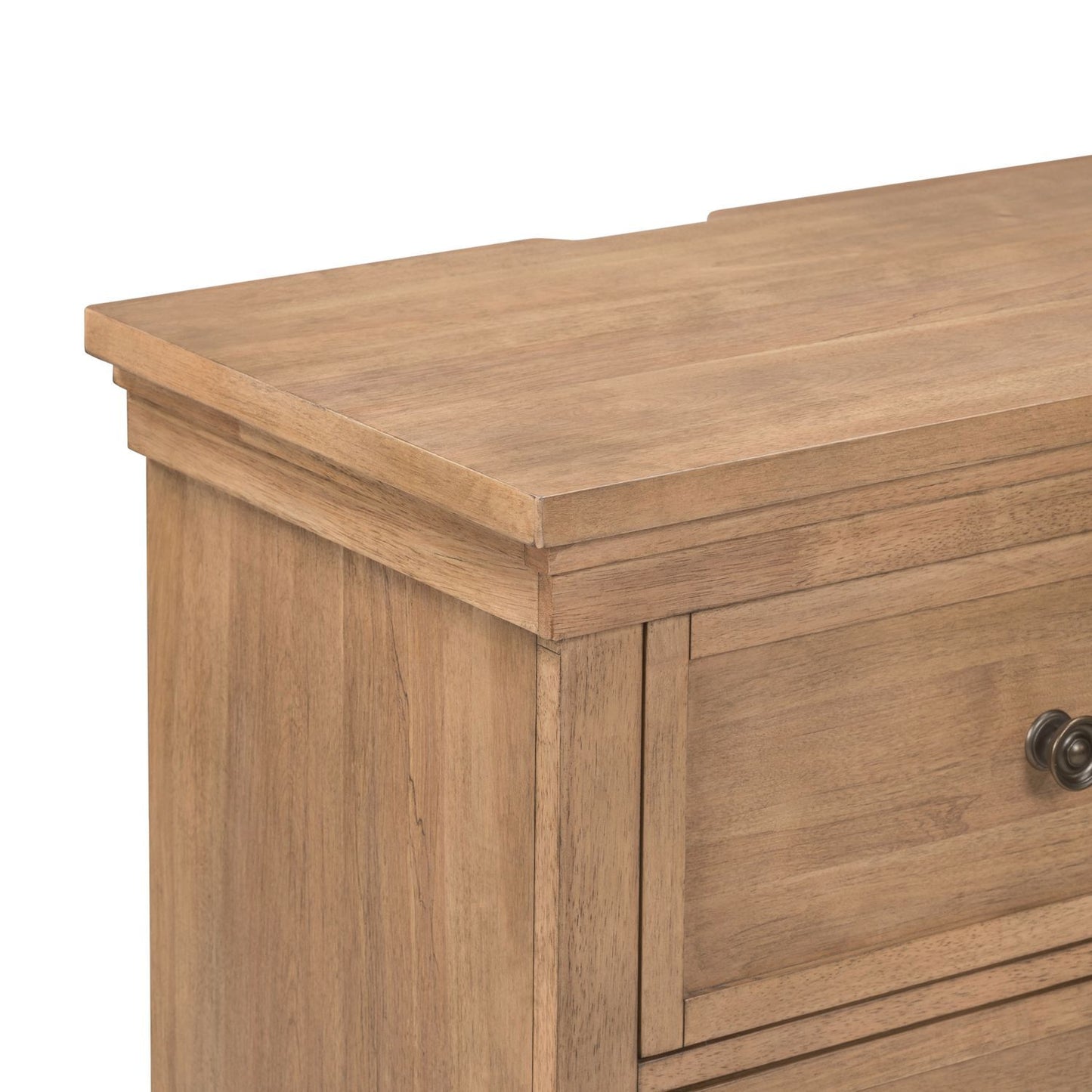 Haven Hills - Nightstand With Charging Station - Camel Beige