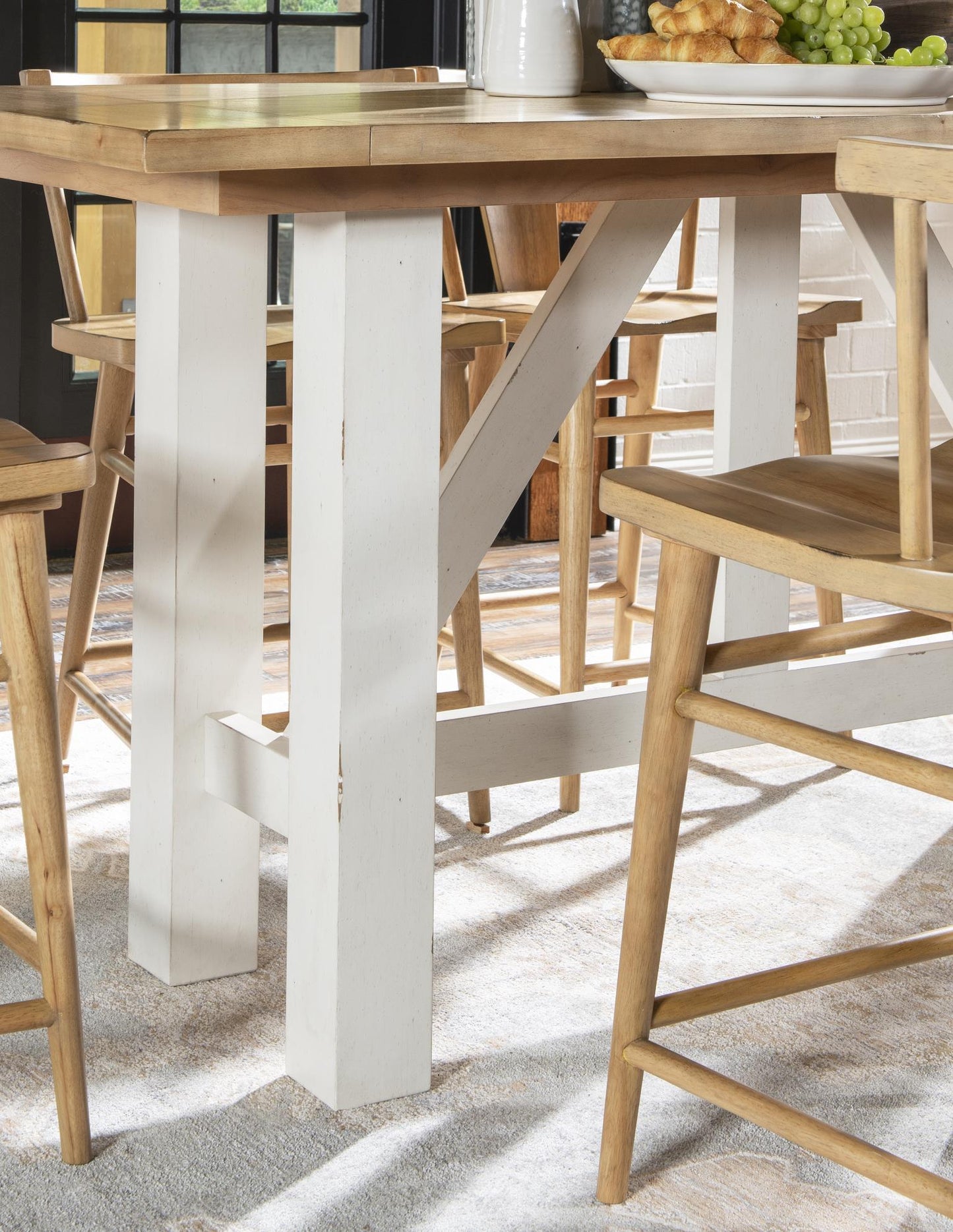 XXX's And OOO's - Counter Height Dining Table - Two Tone