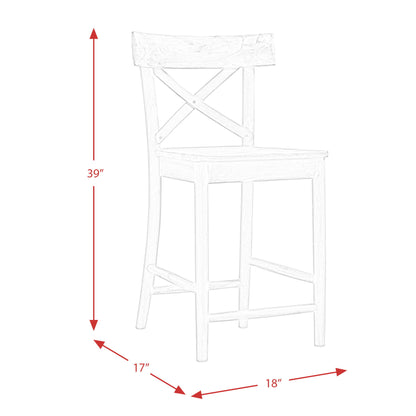 Callista - Round Counter Height 5 Piece Dining Set-Table And Four Stools - Beach