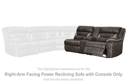 Kincord - Raf Rec Power Sofa W/Console - Midnight