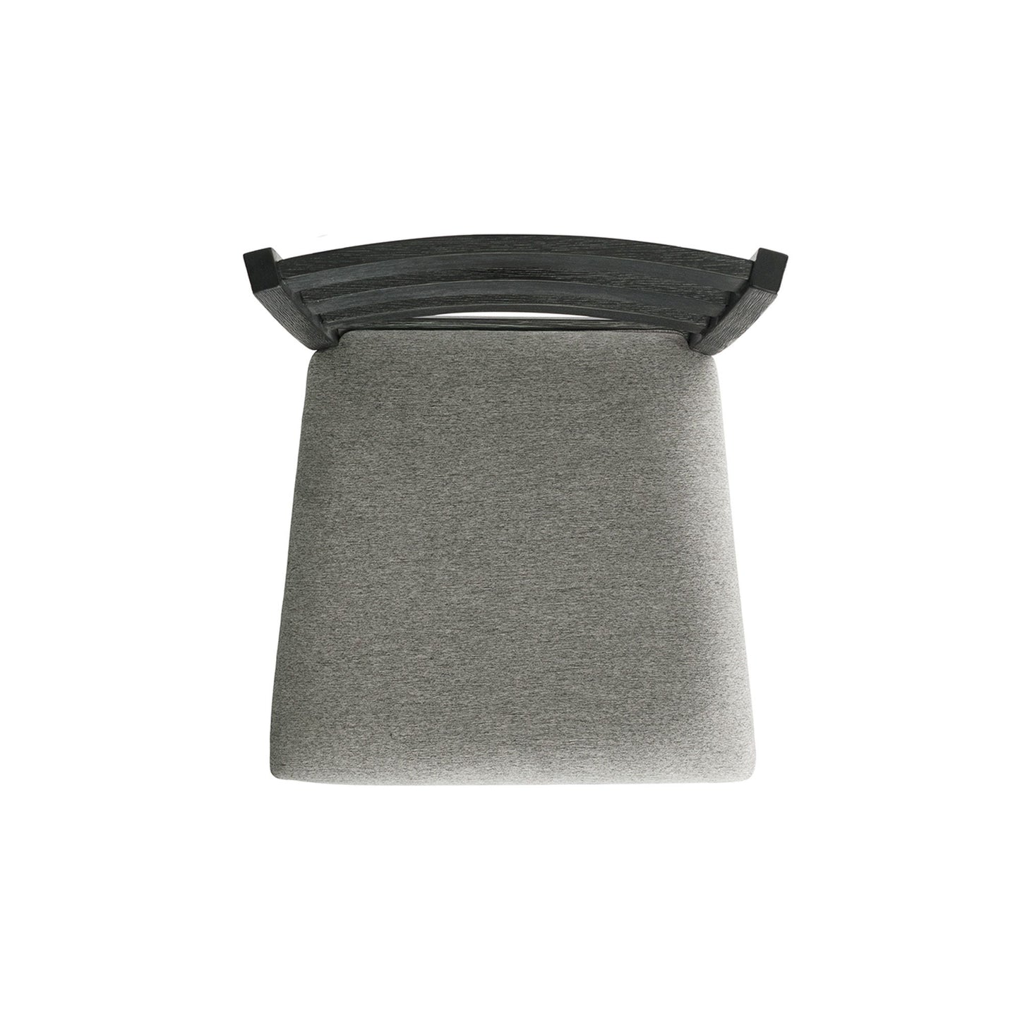 Martin - Counter Side Chair With Gray Fabric (Set of 2) - Black Finish