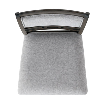 Amherst - Dining Side Chair With Fabric Cushion Side Stretcher (Set of 2) - Gray Finish