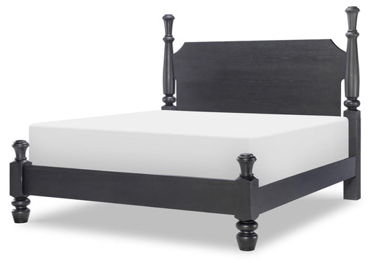 Vintage Market - Queen Chimney Post Headboard - Kettle Black